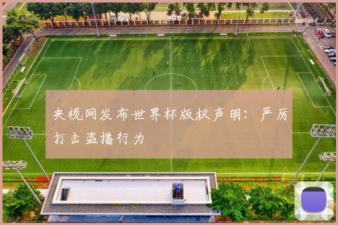 央视网发布世界杯版权声明：严厉打击盗播行为